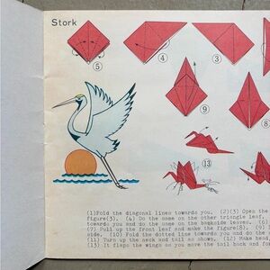 Vintage Origami Japanese Paper Folding Activity Instruction Book DIY Japan 1970s